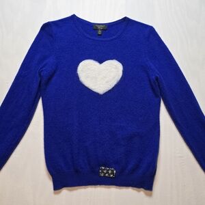 Blue Heart 100% Cashmere Sweater